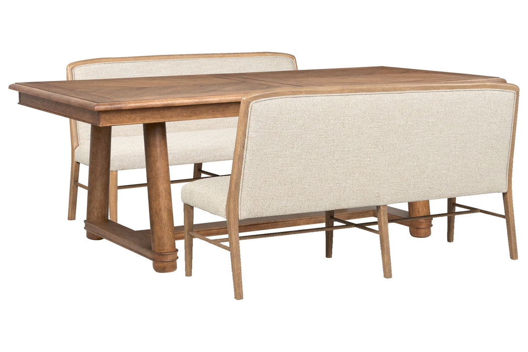 Woodward - Trestle Extendable Dining Table Set Magnussen Furniture