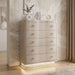 Flora - 5 Drawer Chest With Vertical Storage, LED Lighting - Champagne Matrix Furniture Group