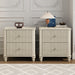 Fluted Nightstand With 3 Drawers Home Essentials