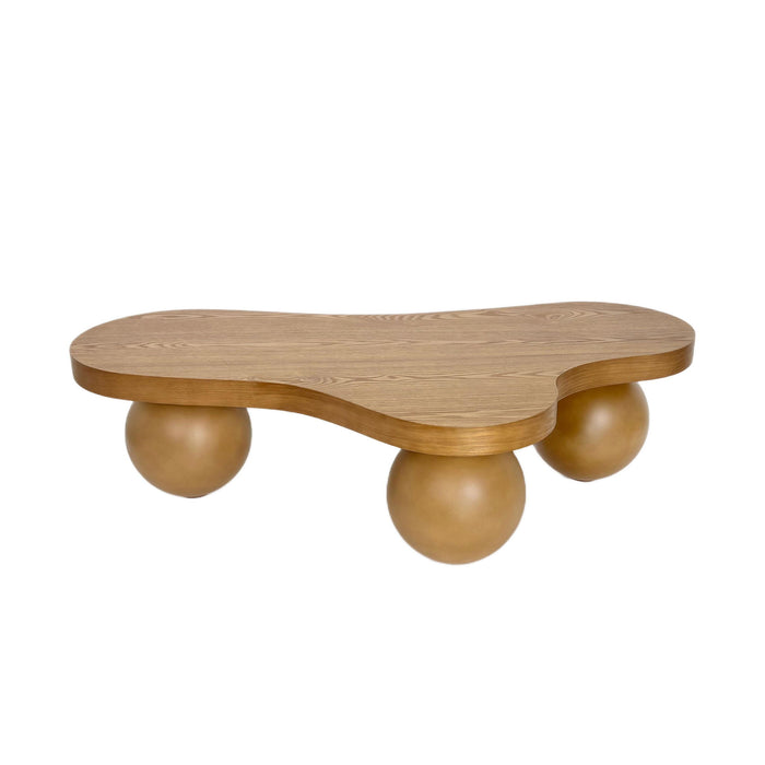Cloud Shaped Coffee Table With 3 Ball Legs For Living Room Home Essentials