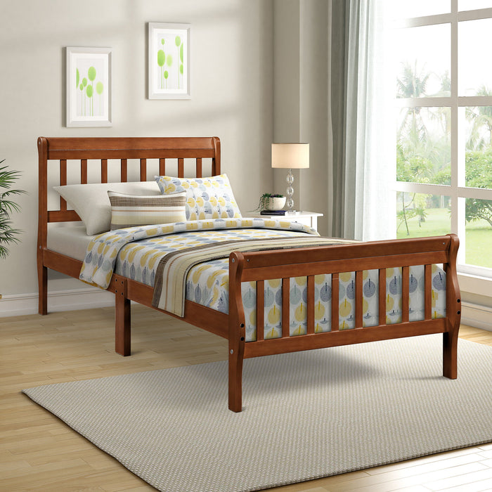 Platform Bed Frame Panel Bed Mattress Foundation Sleigh Bed With Headboard / Footboard / Wood Slat Support