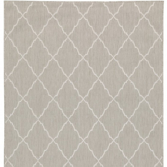 5' X 7' Indoor & Outdoor Area Rug - Gray / Ivory