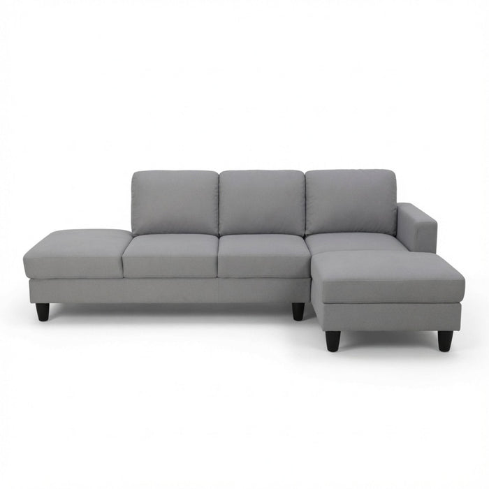 L - Shaped Sectional Sofa With Chaise & Ottoman Home Essentials