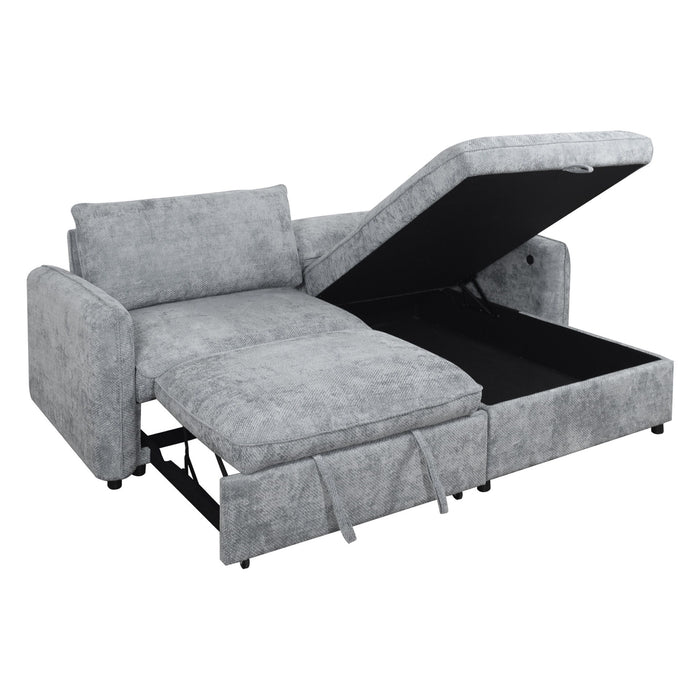 Finn - Loveseat With Pop-Up Sleeper - Gray New Classic