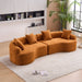 4 Seater Sofa With Fabric, 30D, 60 Hardness Full Sponge, 4 Pillow For Living Room, Home Furniture Sleeper Sectional Sofa For Apartment Home Essentials