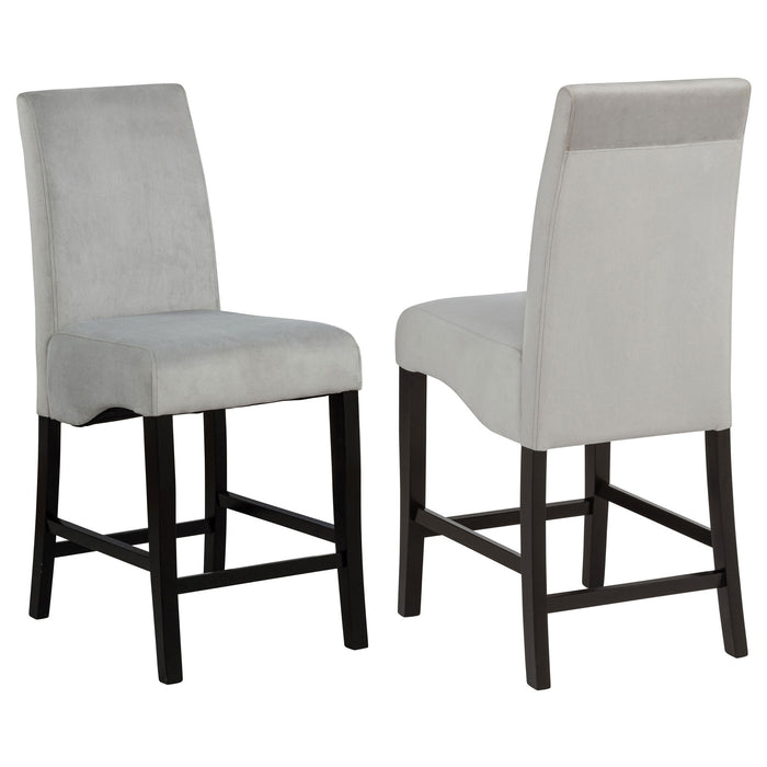 Upholstered Counter Stools (Set of 2) - Gray Furniture Max