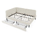 Upholstered Platform Bed Frame With 2 Storage Drawers And Adjustable Sofa Bed Home Essentials