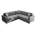 L-Shaped Sofa Couch With Pull-Out Bed Home Essentials