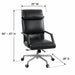 Dart Vintage Black Top Grain Leather & Iron Swivel Office Chair Acme