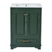 Bathroom Vanity With Ceramic Sink Combo, Modern Freestanding Storage Cabinet With Silver Handles Hearth and Haven
