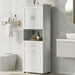 Tall Bathroom Cabinet With Tilt-Out Laundry Basket And Upper Storage Hearth and Haven