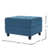 Ottoman, Compact Footrest For Living Room - Navy Blue Noble House