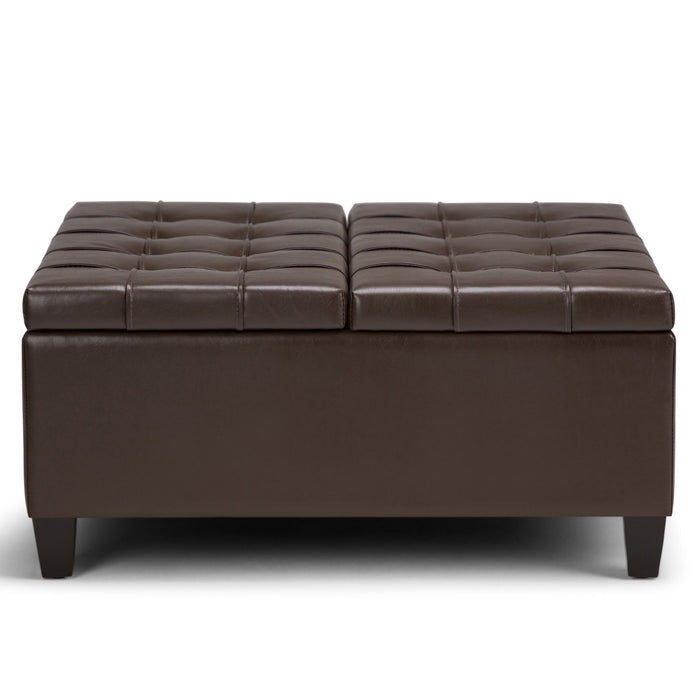 Harrison - Upholstered Coffee Table Storage Ottoman Simpli-Home