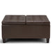Harrison - Upholstered Coffee Table Storage Ottoman Simpli-Home
