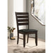 Padded Seat Side Chairs With Tapered Slats (Set of 2) Furniture Max
