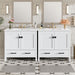 Bathroom Vanity With Sink, Soft Close Doors, Double Storage Shelves & Divided Drawer Ample Storage - White Hearth and Haven
