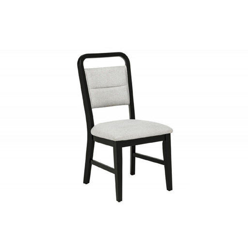 Dining Kitchen Side Chair With Curved Back Design (Set of 2) - Black / Gray Home Essentials