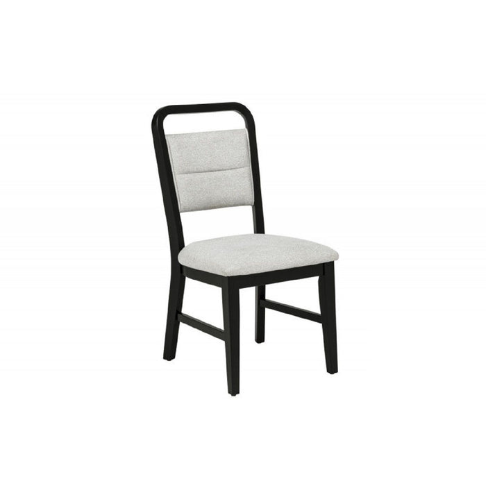Dining Kitchen Side Chair With Curved Back Design (Set of 2) - Black / Gray Home Essentials