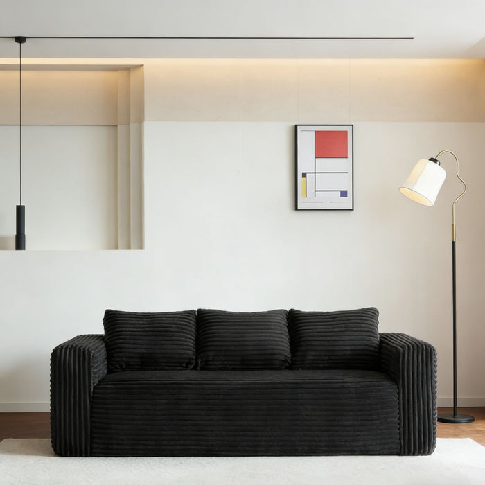 Cloud Loveseat Sofa Couch, Compressed - Black Home Essentials
