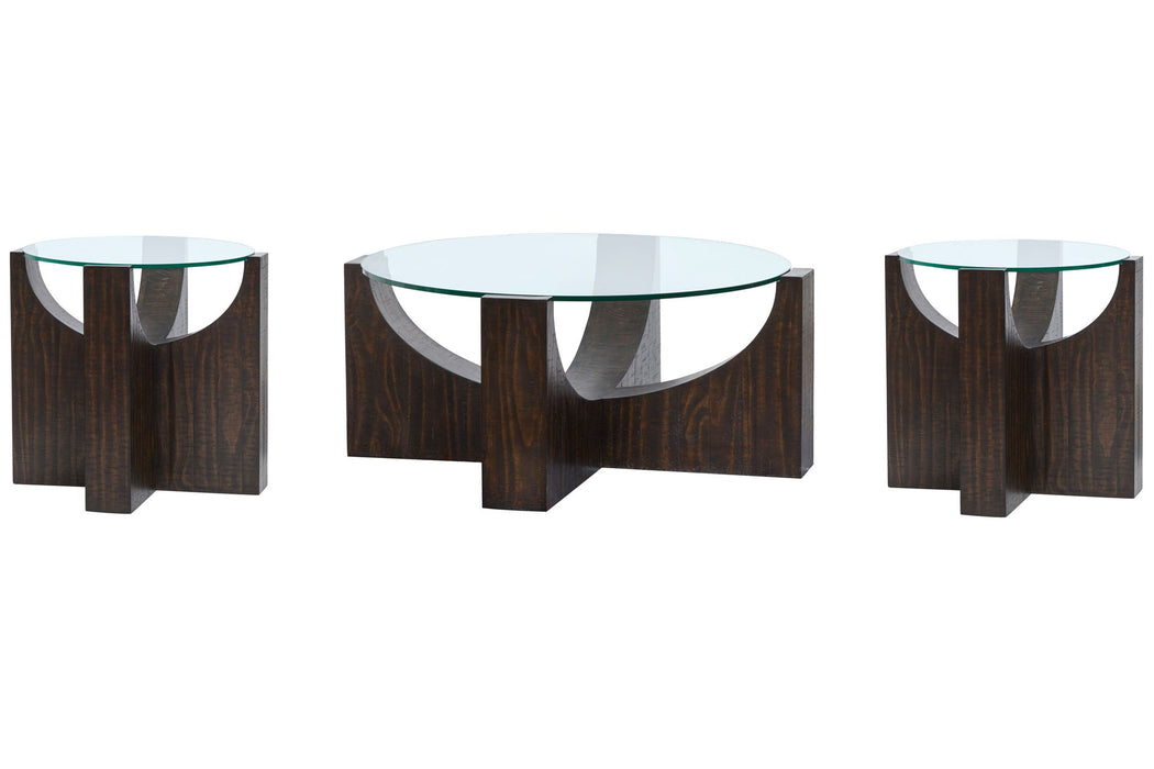 Beckham - Round Cocktail Table Set Magnussen Furniture