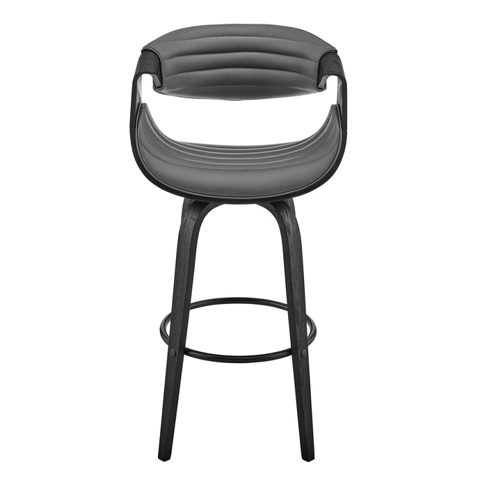 37" Swivel Counter Height Bar Chair - Gray / Black