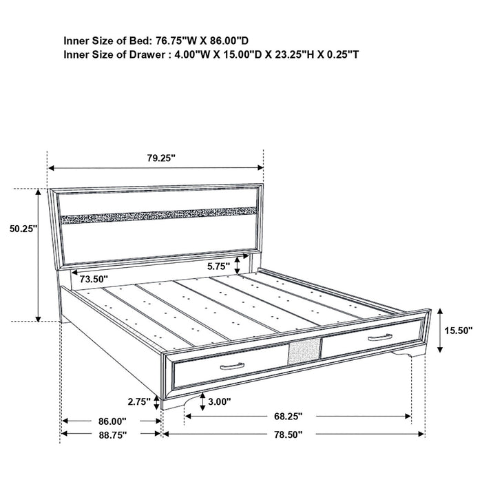 Corbin - Glittering Bedroom Set Furniture Max
