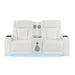 Electra - Power Reclining Loveseat With Power Headrests, Console, Speakers, Massage, LED Lighting And USB Control Matrix Furniture Group
