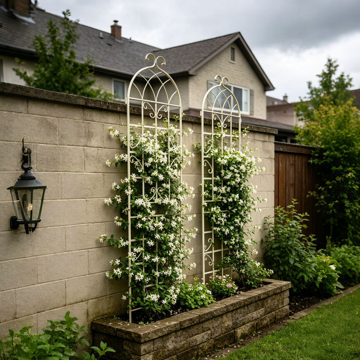 Metal Garden Rustproof Trellis For Climbing Plants Outdoor Flower Support Daily Nest