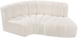 Arc - Boucle Fabric 3 Piece Modular L-Shaped Sofa Meridian Furniture