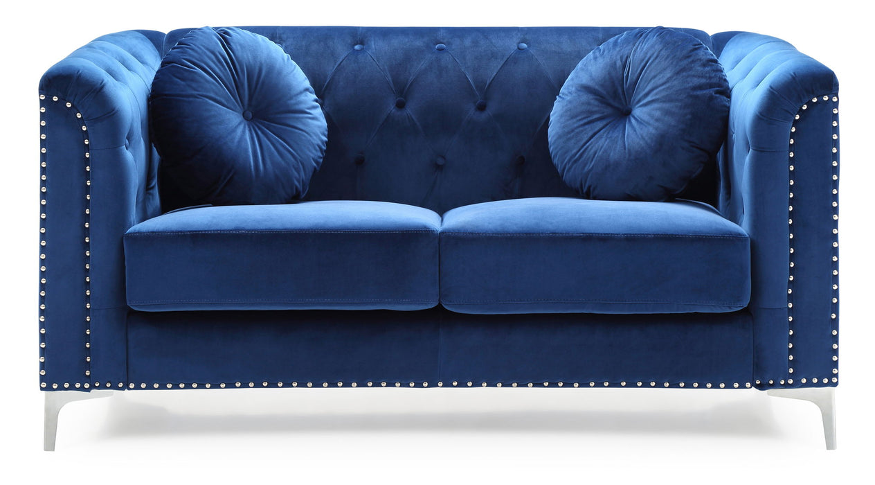 Stylish Sloped Arm Loveseat Glory Furniture