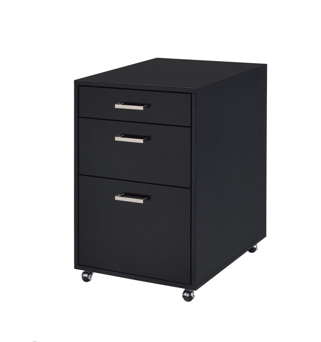 Standard Accent Cabinet With Three Drawers - Black