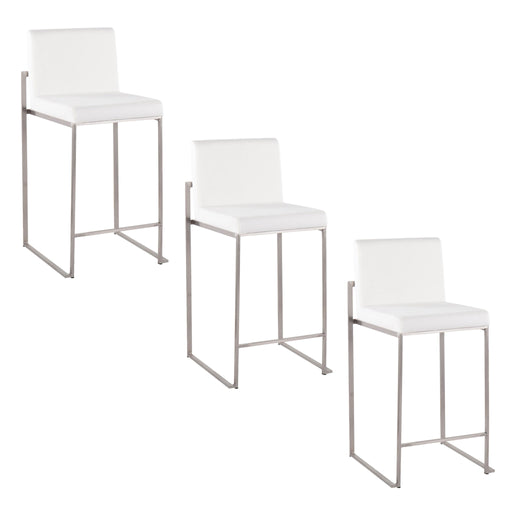 Fuji - Contemporary High Back Counter Stool, Functional Design Lumi Source