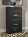 Stabotta - Five Drawer Chest - Black Signature Design by Ashley®