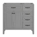 Modern Bathroom Vanity Base Only, 2 Doors And 3 Drawers Hearth and Haven