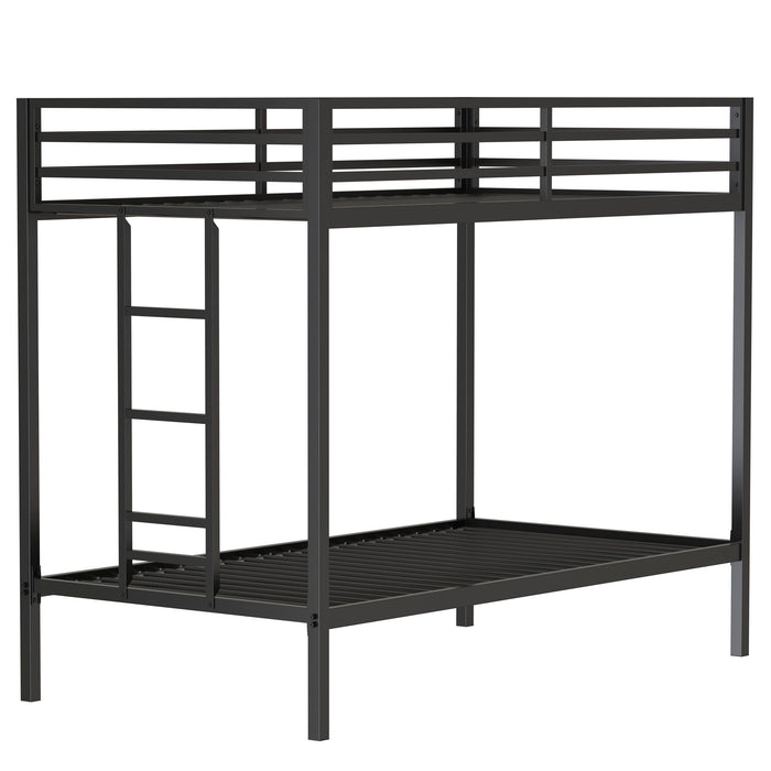 Adam - Twin Over Twin Bunk Bed - Black House & Home Furniture
