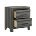 Denver - 2 Drawer Nightstand - Gray Matrix Furniture Group