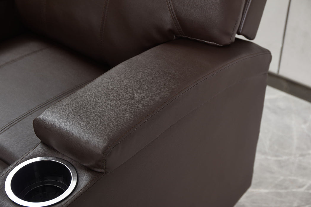 Modern Recliner Chair With Cup Holders, Remote Control