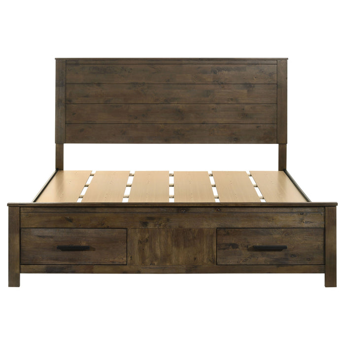 Greely - Eastern King Storage Bed - Brown Furniture Max