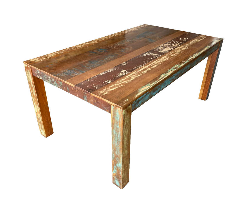 Patina Distressed Solid Wood Rectangular Dining Table - Brown