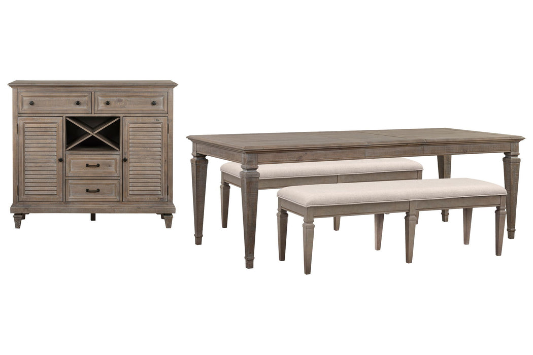 Lancaster - 4 Piece Extendable Rectangular Dining Table Set Magnussen Furniture