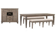 Lancaster - 4 Piece Extendable Rectangular Dining Table Set Magnussen Furniture