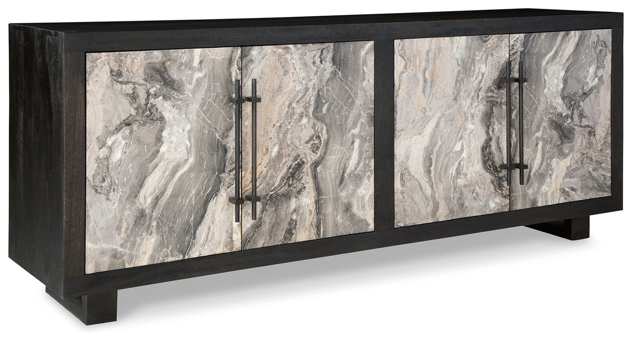 Lakenwood - Black / Gray / Ivory - Accent Cabinet