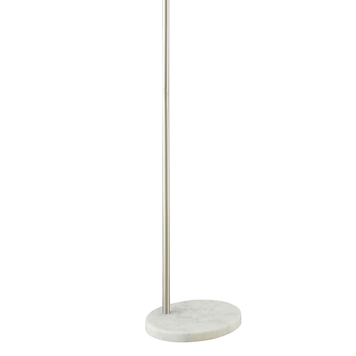 Jamison - Drum Shade Arc Adjustable Floor Lamp - Chrome Furniture Max