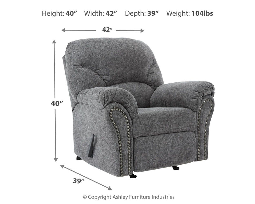 Allmaxx - Rocker Recliner - Pewter Benchcraft®