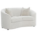 Rory - Sloped Arms Loveseat With Pillows - White Furniture Max