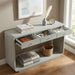onsole Table With 3 Drawers And Display Shelf Noble House