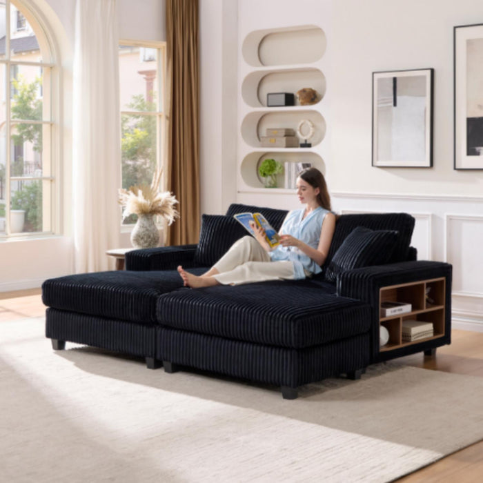 Convertible Sectional Sofa, Sleeper Oversized Living Room Lounge Home Essentials