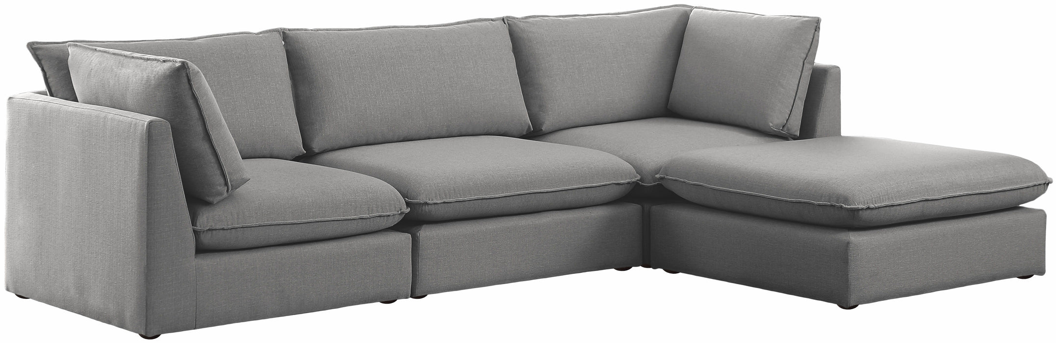 Mackenzie - Modular Sectional 4 Piece - Gray - Fabric