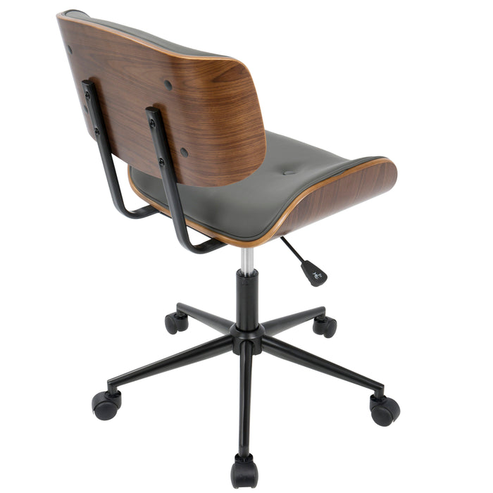 Lombardi - Mid Century Modern Adjustable Office Chair With Swivel