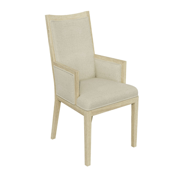 Adeline - Upholstered Arm Chair - Natural Wood Wash Home Essentials